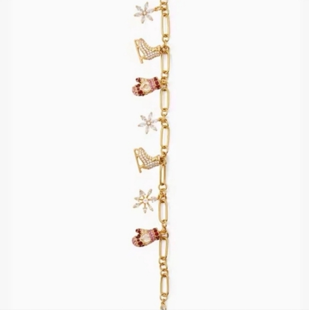 🩶▪️ Kate Spade▪️ Snowflake  Charm Bracelet  $169 ✨️❄️ - Picture 3 of 5